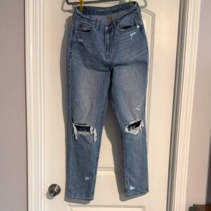 American Eagle Outfitters Women's Light Blue High Rise Jeans